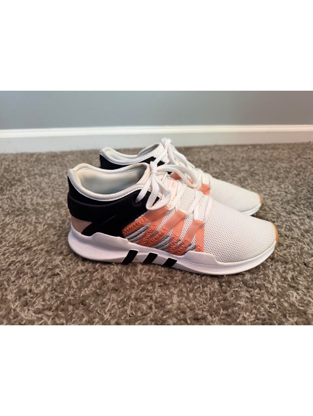 Adidas EQT White/Coral Sneakers Women’s 7.5
